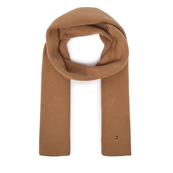 Szalik Tommy Hilfiger. Brązowe szaliki i chusty damskie Tommy Hilfiger, bez wzorów. Za 289.99 zł.