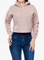 Bluza z kapturem damska Black Diamond Crop Pullover Hoody - pale mauve. Czarne bluzy damskie Black Diamond, bez wzorów, z kapturem. Za 369.96 zł.