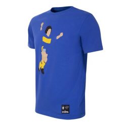 Koszulka dla dorosłych - Maradona x COPA Boca Graficzna - Niebieska. Niebieskie koszulki sportowe męskie COPA FOOTBALL, xl, bez wzorów, bez kołnierzyka, bez ramiączek, do piłki nożnej. Za 211.98 zł.
