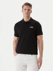 KARL LAGERFELD Polo 745780 562235 Czarny Regular Fit. Czarne koszulki polo męskie KARL LAGERFELD, l, bez wzorów, z bawełny, bez ramiączek. Za 299.99 zł.