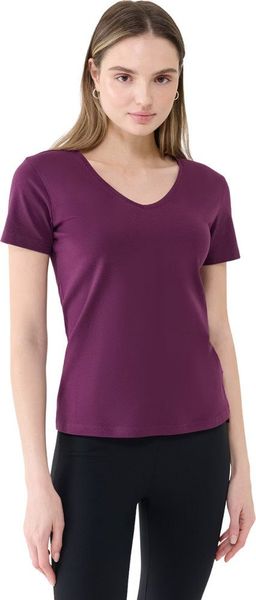 Koszulka damska 4F F1990 ciemny fiolet 4FWSS25TTSHF1990 50S M. T-shirty damskie 4f, m, bez wzorów, bez kołnierzyka. Za 29.00 zł.