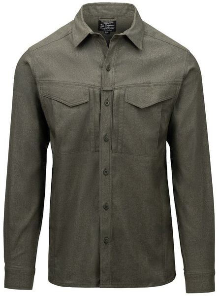Helikon-Tex Koszula Defender Mk2 Pilgrim - Moss Green Denim. Zielone koszule męskie HELIKON-TEX, m, bez wzorów, z denimu, bez kołnierzyka, bez ramiączek. Za 251.74 zł.