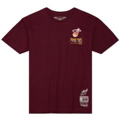 Koszulka Miami Heat Nicky Jam Cityscape. Czerwone koszulki sportowe męskie Mitchell & Ness, bez wzorów, bez kołnierzyka, bez ramiączek, do koszykówki. Za 238.00 zł.