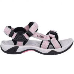 Buty do chodzenia damskie CMP Hamal Hiking. Czerwone obuwie sportowe damskie CMP, bez wzorów, z materiału, trekkingowe. Za 298.24 zł.