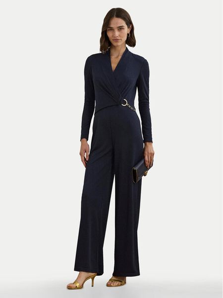LAUREN RALPH LAUREN Kombinezon 200957619 Granatowy Slim Fit. Niebieskie sukienki damskie Lauren Ralph Lauren, bez wzorów, z syntetyku, bez kołnierzyka, bez ramiączek. Za 1,269.00 zł.