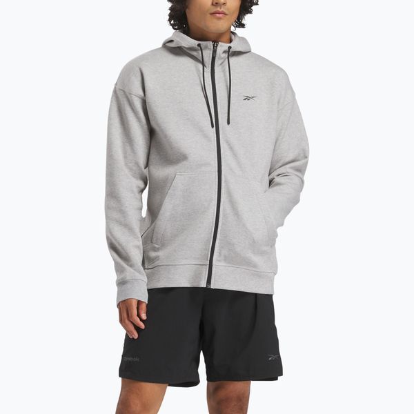 Bluza męska Reebok Athlete Full Zip. Szare bluzy męskie Reebok, m, bez wzorów, z bawełny, z kapturem. Za 279.99 zł.