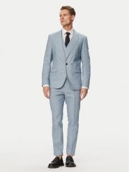 HUGO Garnitur Arti/Hesten242V1X 50559671 Niebieski Extra Slim Fit. Niebieskie garnitury męskie Hugo, bez wzorów, z bawełny. Za 2,599.00 zł.