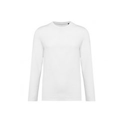 Koszulka z długim rękawem Suprima z okrągłym dekoltem Kariban Premium. Białe bluzki z długim rękawem męskie KARIBAN, m, bez wzorów, z bawełny, bez kołnierzyka. Za 132.50 zł.