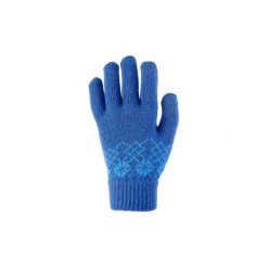 Rękawiczki turystyczne MH100 dla dzieci dzianinowe niebieskie. Niebieskie rękawiczki dziecięce QUECHUA, bez wzorów, z dzianiny. Za 14.99 zł.