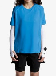 Koszulka do biegania damska X-Bionic Xceed Run Discover Shirt. Niebieskie koszulki sportowe damskie X Bionic, m, bez wzorów, z materiału, bez kołnierzyka, bez ramiączek, do biegania. Za 285.99 zł.
