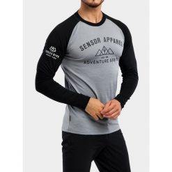 Bluza termoaktywna męska Sensor Merino Active PT Tee L/S. Szare bluzy męskie Sensor, l, bez wzorów, bez kaptura, narciarskie. Za 339.99 zł.