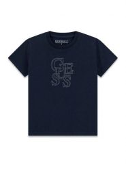 Guess T-Shirt N6RI17 grK8HM4 Granatowy Regular Fit. Niebieskie t-shirty dla chłopców Guess, z aplikacjami, z bawełny, bez ramiączek. Za 119.99 zł.