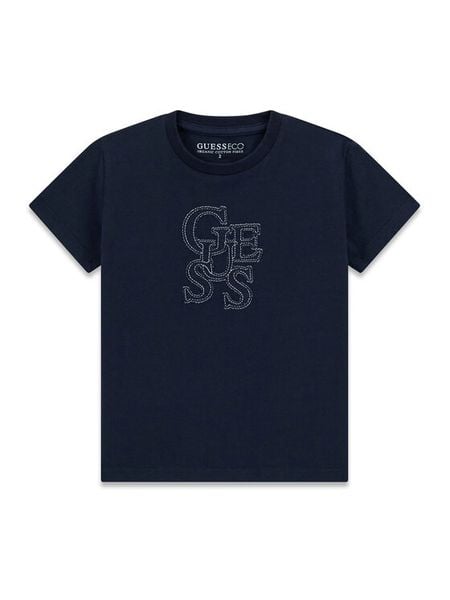 Guess T-Shirt N6RI17 grK8HM4 Granatowy Regular Fit. Niebieskie t-shirty dla chłopców Guess, z aplikacjami, z bawełny, bez ramiączek. Za 119.99 zł.