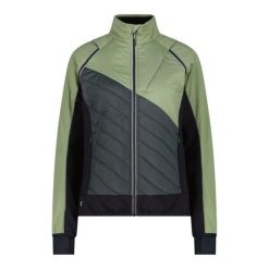 Bluza sportowa damska CMP 30A2276E624GREENTEA. Brązowe bluzy damskie CMP, na zimę, bez wzorów, z materiału, z kapturem. Za 633.00 zł.