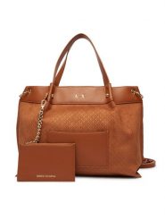 Armani Exchange Torebka XW001211 AF22645 U6119 Beżowy. Brązowe torebki do ręki damskie Armani Exchange, bez wzorów, ze skóry, bez dodatków. Za 799.99 zł.