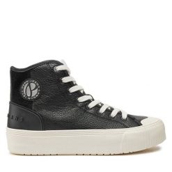Trampki Pepe Jeans. Czarne trampki i tenisówki damskie Pepe Jeans, bez wzorów, z jeansu, bez zapięcia. Za 199.99 zł.