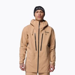 Kurtka narciarska męska Columbia Platinum Peak II 3L Shell. Brązowe kurtki snowboardowe męskie Columbia, l, bez wzorów, bez kaptura, narciarskie. Za 1,429.00 zł.