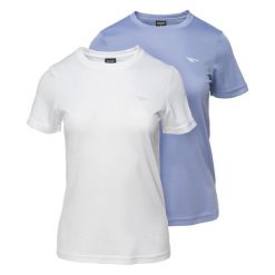 T-shirt Damski Jodin 2pak. Białe koszulki sportowe damskie Hi-tec, bez wzorów, bez kołnierzyka, bez ramiączek, trekkingowe. Za 77.99 zł.