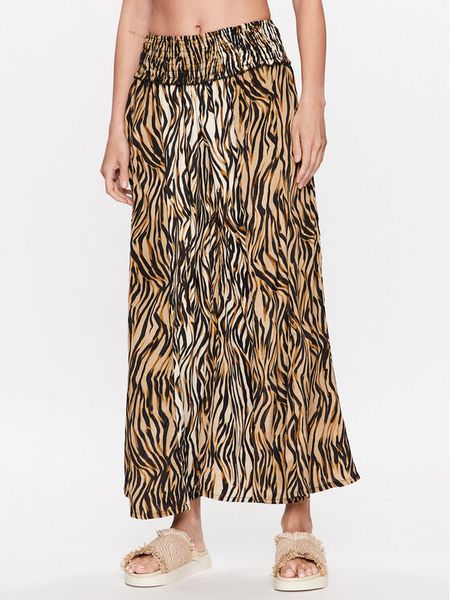 Iconique Kuloty IC23 124 Brązowy Oversize. Brązowe spodnie materiałowe damskie Iconique, m, bez wzorów, z syntetyku. Za 289.99 zł.