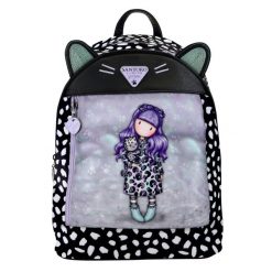 Plecak Casual Gorjuss Smitten kitten Biały. Czarne torby i plecaki dziecięce safta, z materiału. Za 285.95 zł.