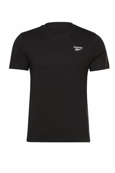 Koszulka męska Reebok Identity Small Logo Tee. Czarne koszulki sportowe męskie Reebok, na lato, m, bez wzorów, z bawełny, bez kołnierzyka, bez ramiączek. Za 85.00 zł.