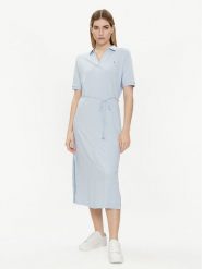 Tommy Hilfiger Sukienka codzienna WW0WW41278 Błękitny Regular Fit. Niebieskie sukienki damskie Tommy Hilfiger, na co dzień, l, bez wzorów, z bawełny, bez kołnierzyka, bez ramiączek, proste. Za 469.99 zł.