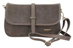 Zamszowa torebka damska Barberini's - Beżowa ciemna. Brązowe torebki shopper damskie Barberinis, bez wzorów, ze skóry, biznesowe, małe, zamszowe, bez dodatków. Za 242.99 zł.