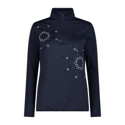Golf damska turystyczne CMP 34L4246. Niebieskie bluzy sportowe damskie CMP, l, bez wzorów, bez kaptura, na golfa. W wyprzedaży za 230.99 zł.