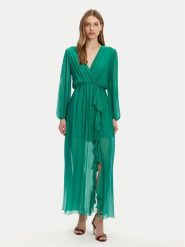 Haveone Sukienka letnia AFF-N013 Zielony Loose Fit. Zielone sukienki damskie Haveone, na lato, xs, bez wzorów, z jedwabiu, bez kołnierzyka, bez ramiączek. Za 389.99 zł.