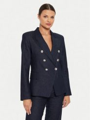 Marciano Guess Marynarka 4YPN17 7238A Granatowy Regular Fit. Niebieskie żakiety damskie Marciano Guess, z aplikacjami, z bawełny. Za 609.99 zł.