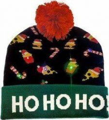 Czapka chłopięca LED. Ho ho ho. Czapki dla dzieci NoName, bez wzorów. Za 50.69 zł.