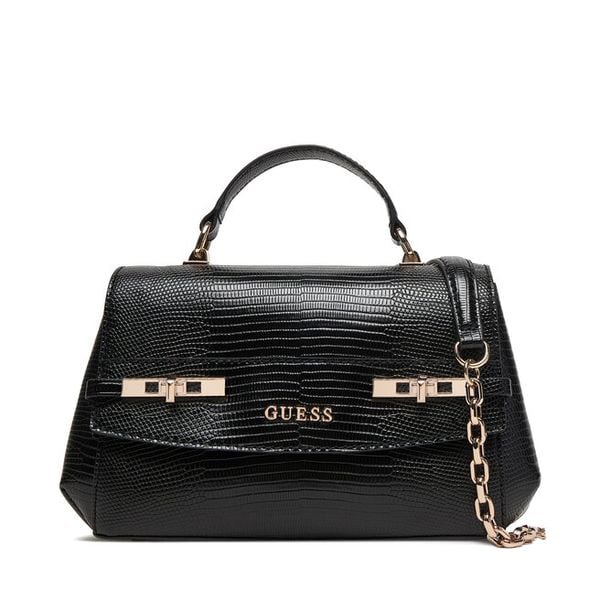 Torebka Guess. Czarne torebki do ręki damskie Guess, z aplikacjami, bez dodatków. Za 349.99 zł.