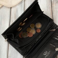 Paolo Peruzzi Portfel damski skórzany duży czarny z ochroną RFID elegancką AL-06-BL. Brązowe portfele damskie Paolo Peruzzi, bez wzorów. Za 123.62 zł.