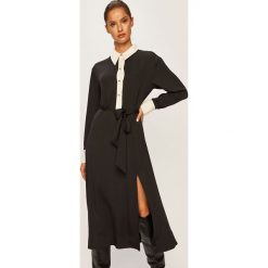 Tommy Hilfiger - Sukienka x Zendaya. Czarne sukienki damskie Tommy Hilfiger, do pracy, bez wzorów, z materiału, biznesowe, bez kołnierzyka, bez ramiączek, maxi, proste. Za 799.90 zł.