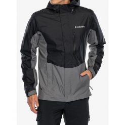 Kurtka przeciwdeszczowa męska Columbia Pouring Adventure III Jacket. Szare kurtki sportowe męskie Columbia, m, bez wzorów, trekkingowe. Za 413.99 zł.