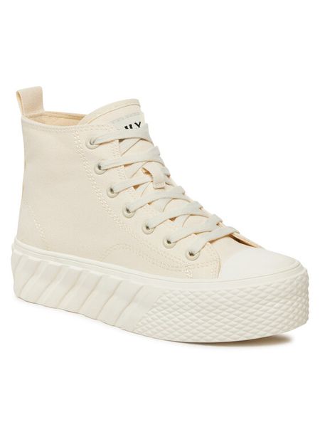 ONLY Shoes Trampki Ovia 15317422 Écru. Białe trampki i tenisówki damskie ONLY Shoes, bez wzorów, z materiału, bez zapięcia. Za 174.99 zł.
