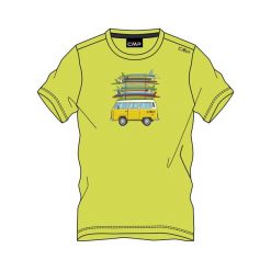 Koszulka męska CMP 30T9367. Żółte koszulki sportowe męskie CMP, m, bez wzorów, bez kołnierzyka, bez ramiączek. Za 143.50 zł.