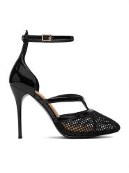 Badura Szpilki EO-AMIRA-LT519-1 Czarny. Czarne szpilki damskie Badura, bez wzorów, z lakierowanej skóry, bez obcasa, bez zapięcia. Za 399.99 zł.