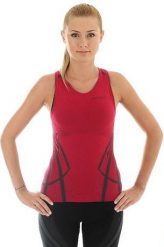 Brubeck Bezrękawnik damski Fitness z wąskim ramiączkiem czerwony r.XL (TA10150). Czerwone koszulki sportowe damskie Brubeck, xl, bez wzorów, bez kołnierzyka, bez ramiączek, na fitness i siłownię. Za 67.61 zł.