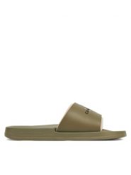 Calvin Klein Jeans Klapki Slide Rubber Neoprene Monologo YM0YM00361 Khaki. Brązowe klapki męskie Calvin Klein Jeans, z jeansu. Za 119.99 zł.
