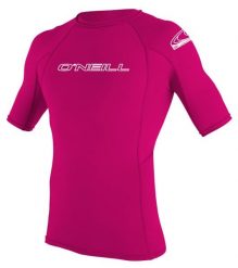 Dziecięce koszulka lycrowa BASIC SKIN KIDS. Czerwone t-shirty i topy dla dziewczynek O'Neill, bez wzorów, z elastanu, bez ramiączek. Za 68.99 zł.