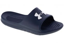 Klapki na basen męskie Under Armour Core Pth Slide. Niebieskie klapki męskie Under Armour, z materiału, sportowe. Za 185.85 zł.