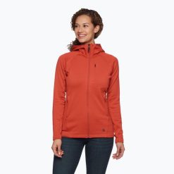 Bluza trekkingowa damska Black Diamond Factor Hoody. Brązowe bluzy sportowe damskie Black Diamond, l, bez wzorów, bez kaptura, trekkingowe. Za 371.99 zł.