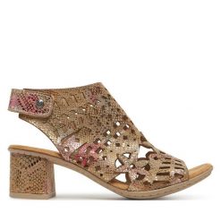 Sandały Rieker. Sandały damskie Rieker, bez wzorów, bez obcasa, na słupku, bez zapięcia. Za 299.99 zł.