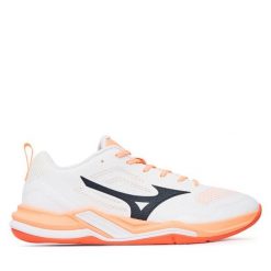 Buty halowe Mizuno. Białe buty sportowe męskie Mizuno, bez zapięcia, mizuno wave. Za 429.99 zł.