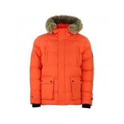 Kurtka puchowa wodoodporna Peak Mountain Canabel. Brązowe kurtki snowboardowe męskie Peak Mountain, l, bez wzorów, z futra, bez kaptura, narciarskie. W wyprzedaży za 296.50 zł.