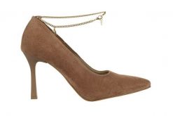 Czółenka Bayla-159 4971 022-P Beż Lico 159191, Skóra naturalna - 41. Brązowe czółenka damskie Bayla, bez wzorów, ze skóry, biznesowe, bez obcasa, na obcasie, bez zapięcia. W wyprzedaży za 314.10 zł.