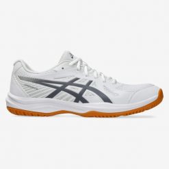 Buty do piłki ręcznej ASICS Upcourt 6. Białe obuwie sportowe damskie Asics, bez wzorów, do piłki ręcznej. Za 269.99 zł.