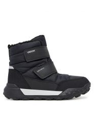 Geox Śniegowce J Trekkyup B Abx J46MBF 0FU54 C9999 S Czarny. Czarne buty zimowe chłopięce Geox, bez wzorów, z materiału, bez zapięcia. Za 249.99 zł.
