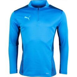 Bluza męskie Puma Teamcup 14 Zip Top. Niebieskie bluzy męskie Puma, m, bez wzorów, z materiału, bez kaptura. Za 290.00 zł.